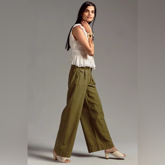 Pilcro Soft Wide-Leg Utility Pants, Size 33 Tall - Picture 4 of 14